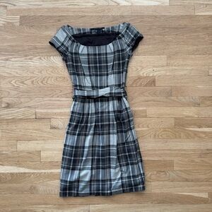 Zara Plaid Cap Sleeve Dress
